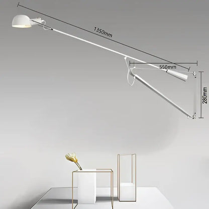 Modern industrial black & white dimmable led wall lamp bedroom light