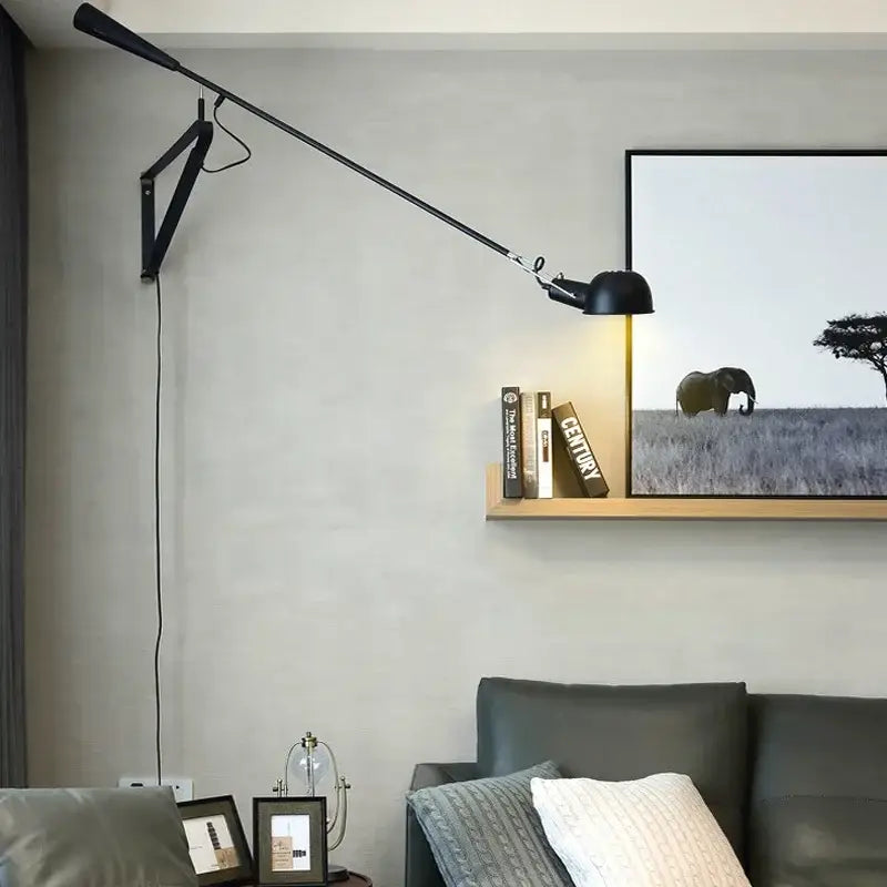 Modern industrial black & white dimmable led wall lamp bedroom light