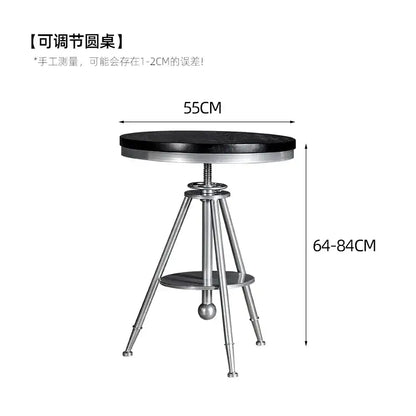 Modern industrial chrome adjustable dining chair for kitchen bar