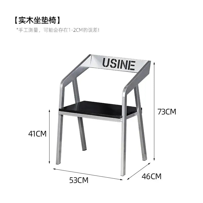 Modern industrial chrome adjustable dining chair for kitchen bar