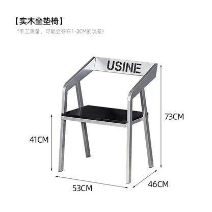 Modern industrial chrome adjustable dining chair for kitchen bar