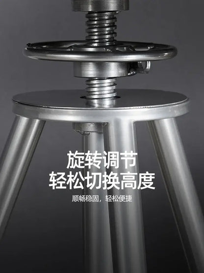 Modern industrial chrome adjustable dining chair for kitchen bar