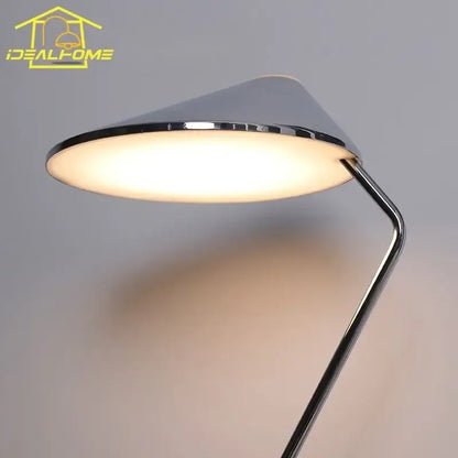 Modern industrial chrome floor lamp living room iron art decorative