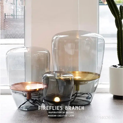 Modern industrial copper glass balloons floor lamp living room