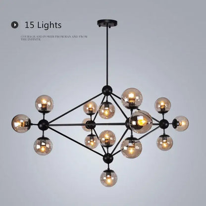 Modern industrial glass bean pendant light living room chandelier