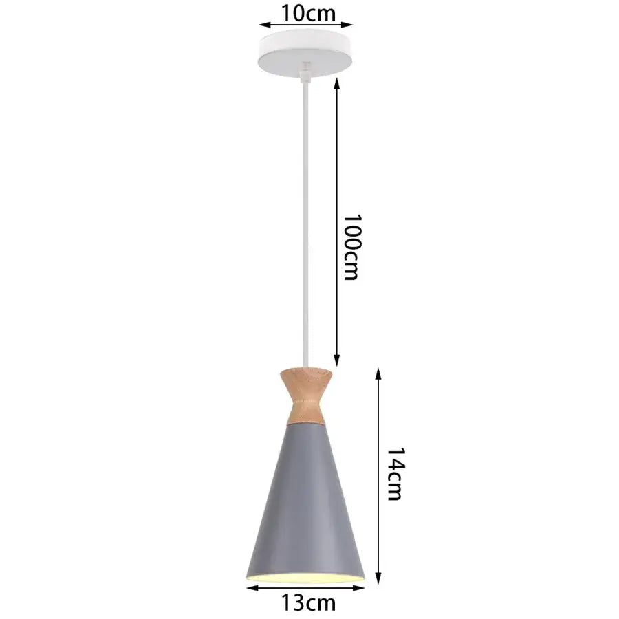 Modern industrial gray & black pendant light – living room geometric