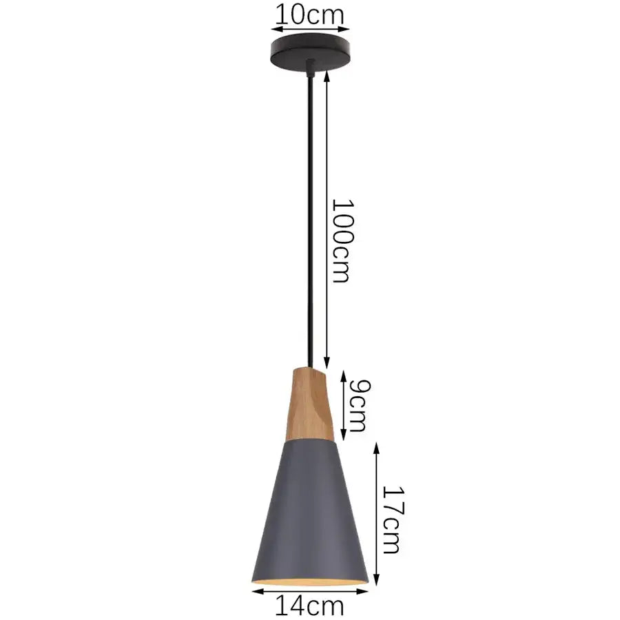 Modern industrial gray & black pendant light – living room geometric