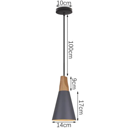 Modern industrial gray & black pendant light – living room geometric