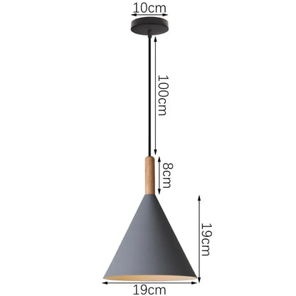 Modern industrial gray & black pendant light – living room geometric