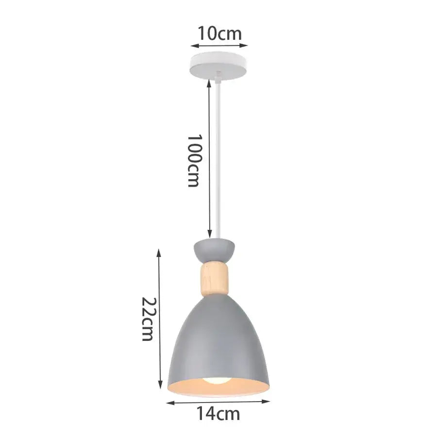 Modern industrial gray & black pendant light – living room geometric