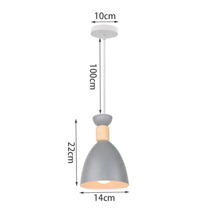 Modern industrial gray & black pendant light – living room geometric