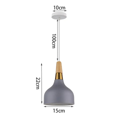 Modern industrial gray & black pendant light – living room geometric