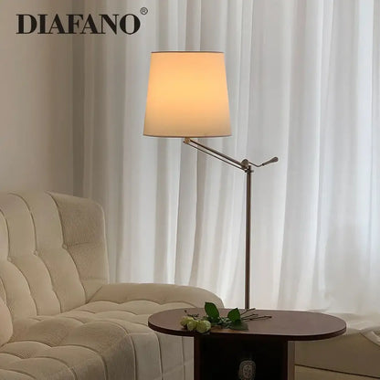 Modern industrial metallic led floor lamp for living room