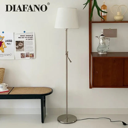 Modern industrial metallic led floor lamp for living room