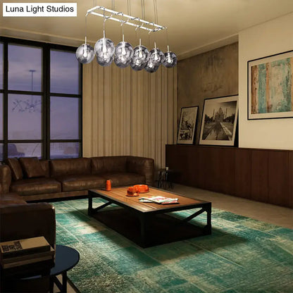 Modern industrial smoke glass island lighting kitchen pendant fixture