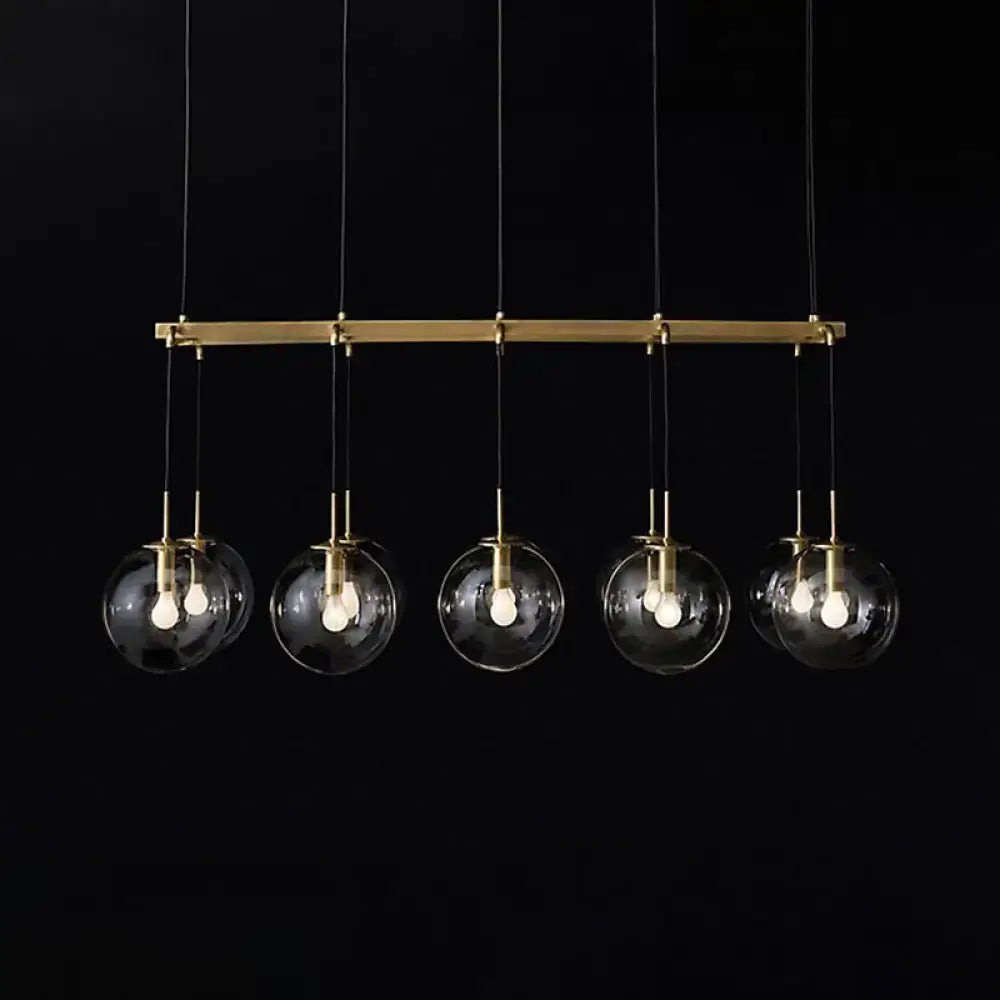 Modern industrial smoke glass island lighting kitchen pendant fixture