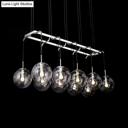 Modern industrial smoke glass island lighting kitchen pendant fixture