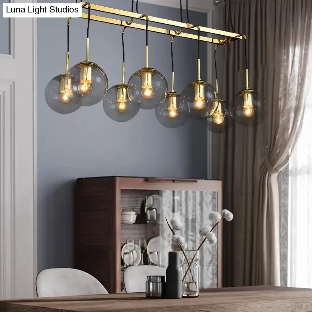 Modern industrial smoke glass island lighting kitchen pendant fixture