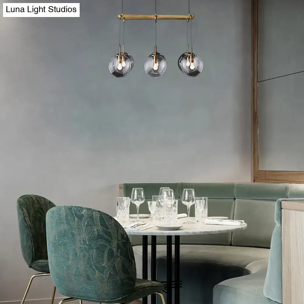 Modern industrial smoke glass island lighting kitchen pendant fixture