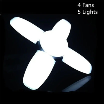Modern industrial white foldable led ceiling light garage fixture
