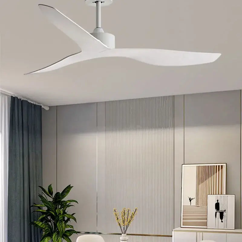 Modern industrial wind ceiling fans with wood blades for living room