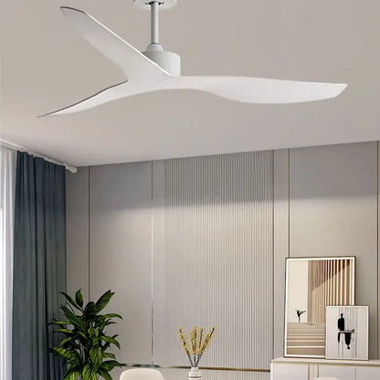 Modern industrial wind ceiling fans with wood blades for living room