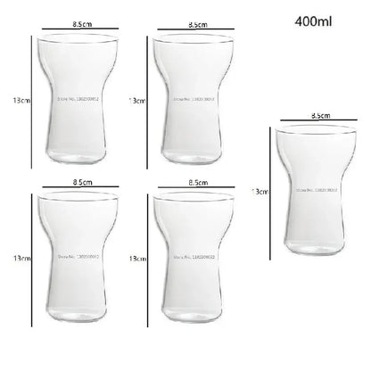 Modern insulated glass drink cup set kitchen juice tumbler