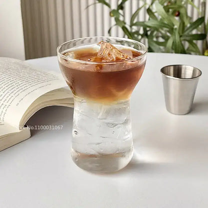Modern insulated glass drink cup set kitchen juice tumbler