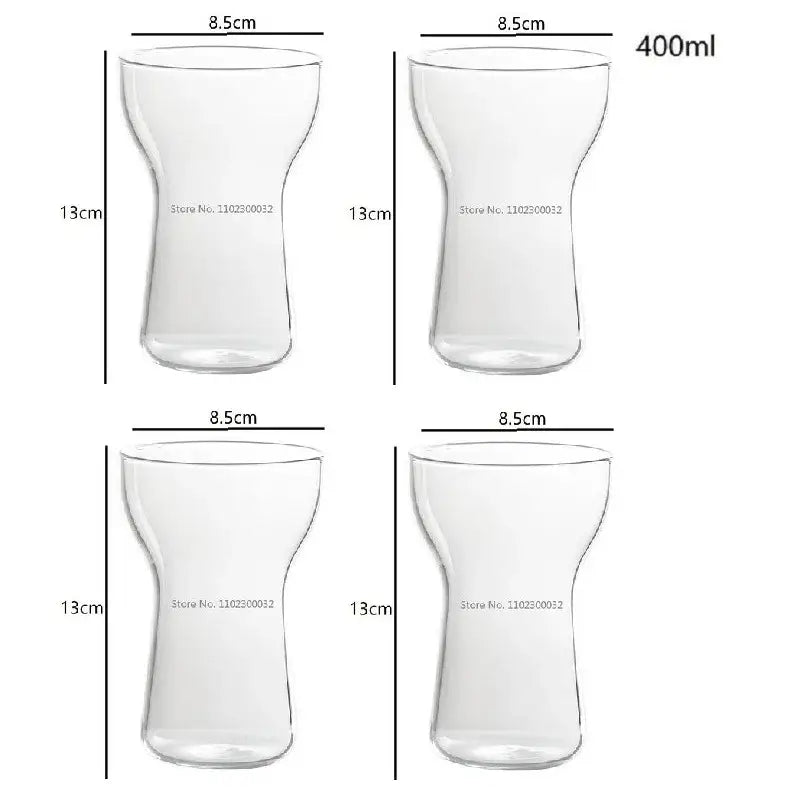 Modern insulated glass drink cup set kitchen juice tumbler