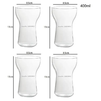 Modern insulated glass drink cup set kitchen juice tumbler