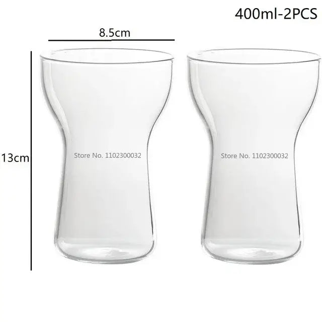 Modern insulated glass drink cup set kitchen juice tumbler