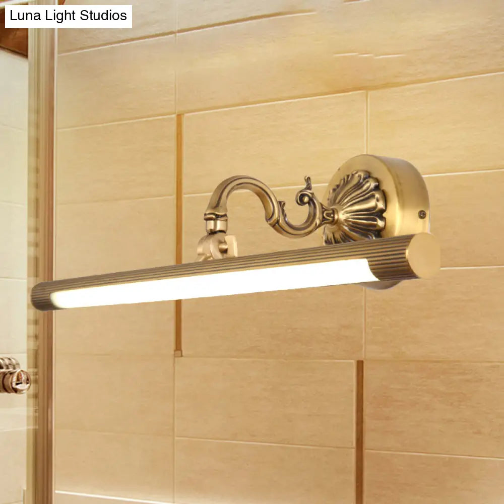 DecorBites™ Modern Integrated LED Brass Finish Wall Sconce Light for Bathroom - Vanity Lighting, 17"/22" Wide