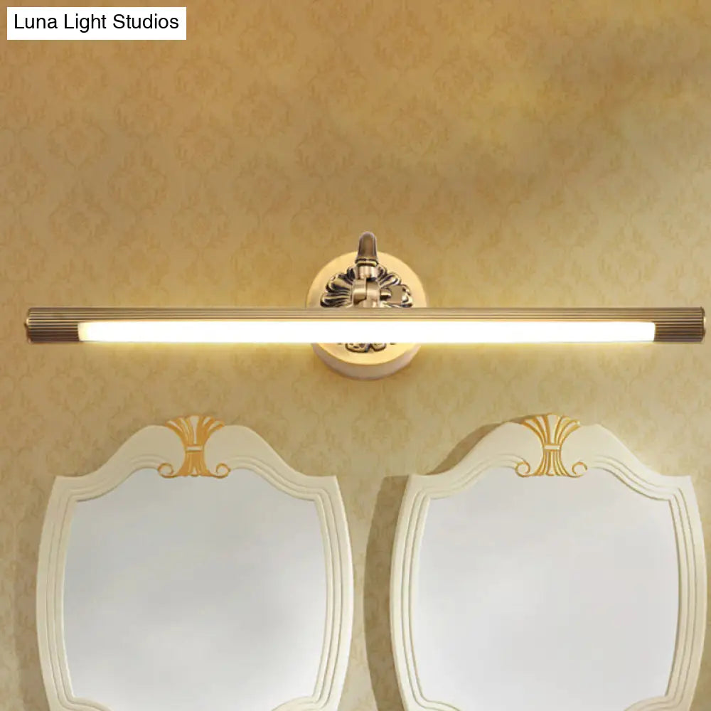 DecorBites™ Modern Integrated LED Brass Finish Wall Sconce Light for Bathroom - Vanity Lighting, 17"/22" Wide