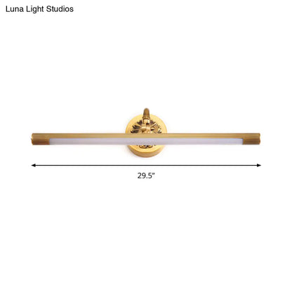 DecorBites™ Modern Integrated LED Brass Finish Wall Sconce Light for Bathroom - Vanity Lighting, 17"/22" Wide