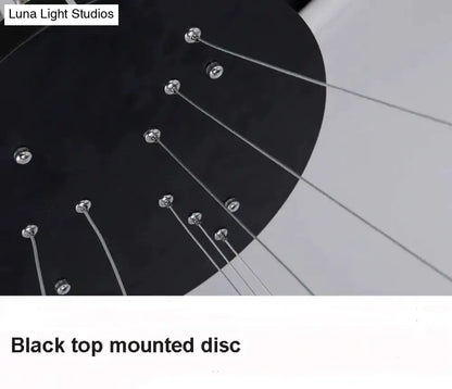 Modern interlocking ring led pendant lights for dining room