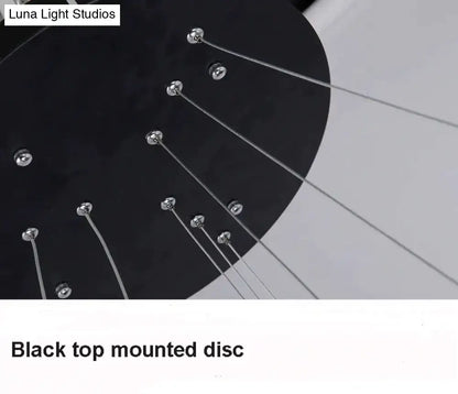 Modern interlocking ring led pendant lights for dining room