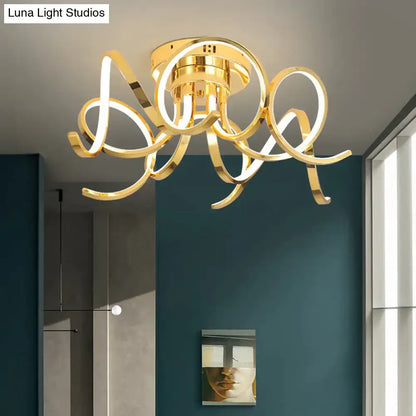 Modern iron crystal golden ring pendant light for bedroom