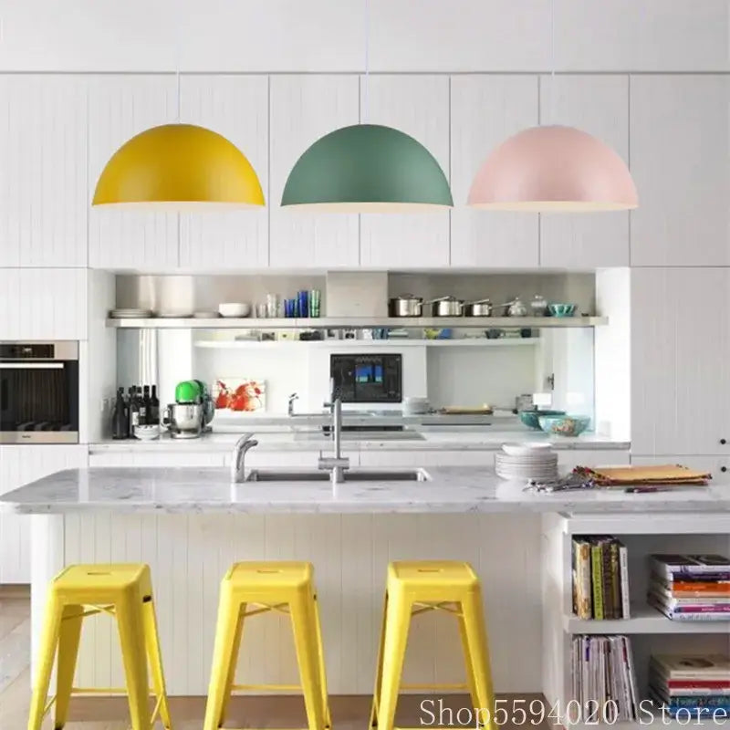 Modern iron lustre pendant lights kitchen bar hanging lamp
