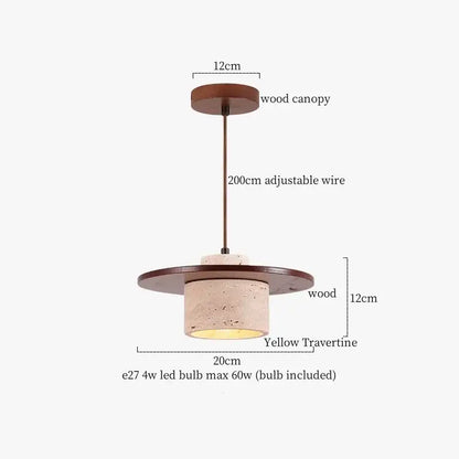 Modern iron yellow travertine petal pendant light for dining room