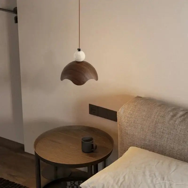 Modern iron yellow travertine petal pendant light for dining room