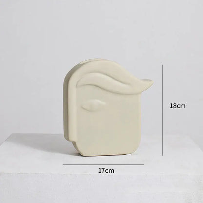 Modern irregular ceramic vase trio living room ribbed decor