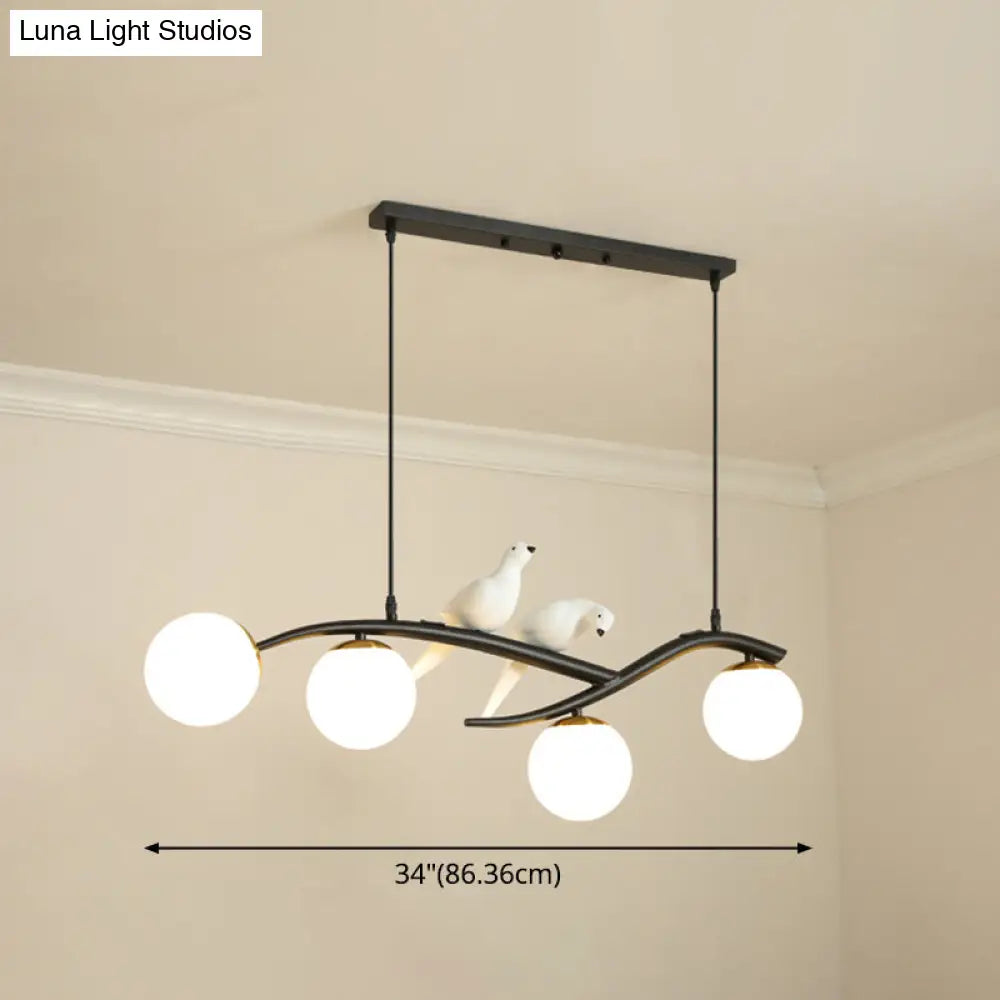 DecorBites™ Modern Island Pendant Light with Frosted Glass Lampshade for Dining Room