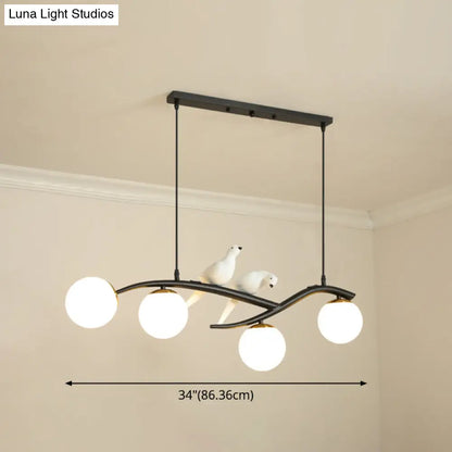 DecorBites™ Modern Island Pendant Light with Frosted Glass Lampshade for Dining Room