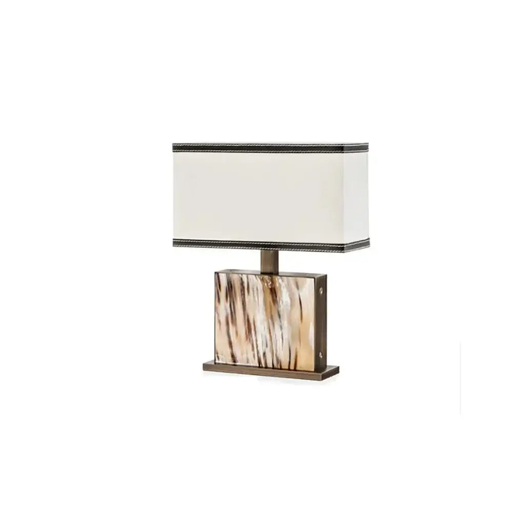 Modern italian luxury metallic table lamp bedroom beige & black