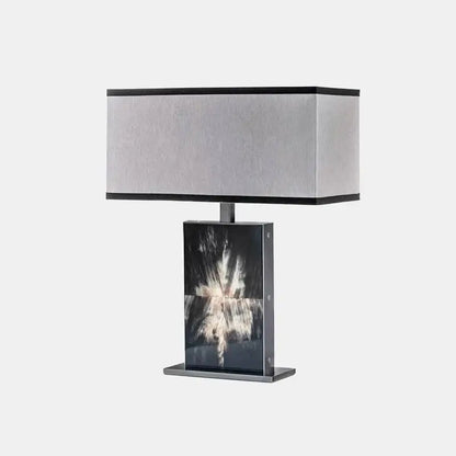 Modern italian luxury metallic table lamp bedroom beige & black