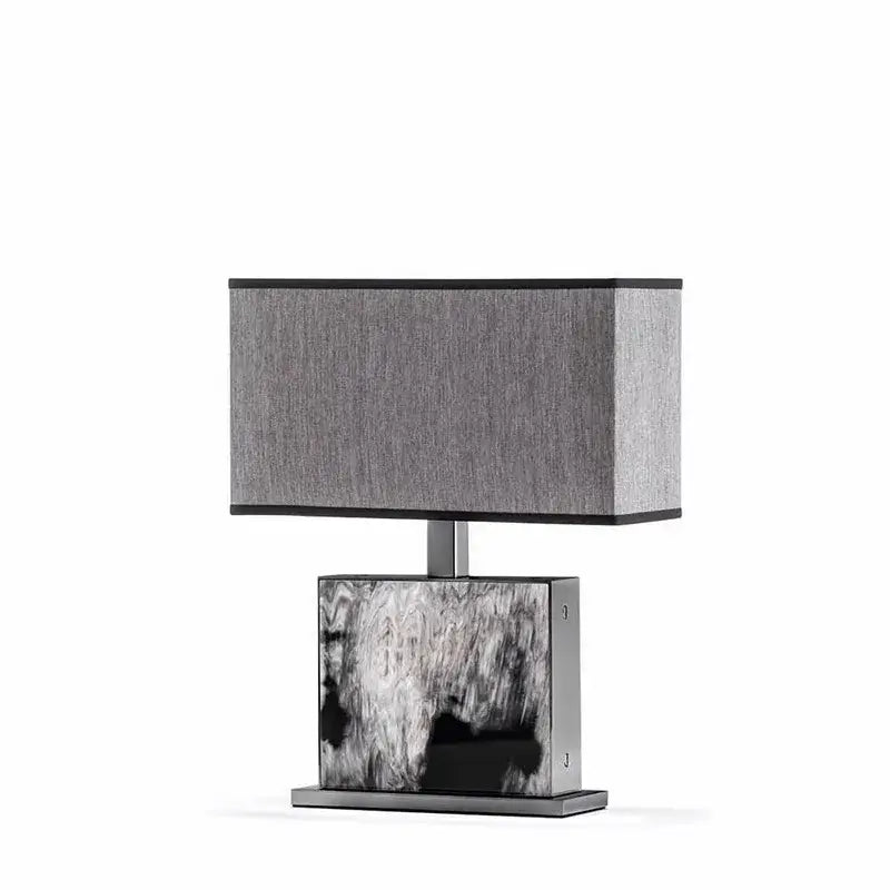 Modern italian luxury metallic table lamp bedroom beige & black
