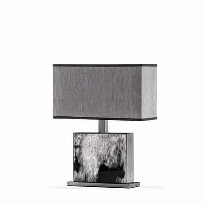 Modern italian luxury metallic table lamp bedroom beige & black