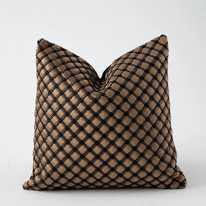 Modern ivory tawny rabbit fur pillow covers living room decor