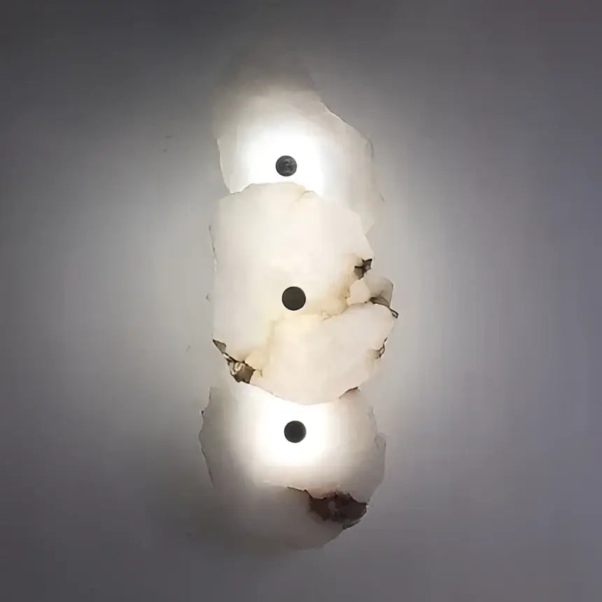 Modern ivory white marble led ceiling light living room fixture