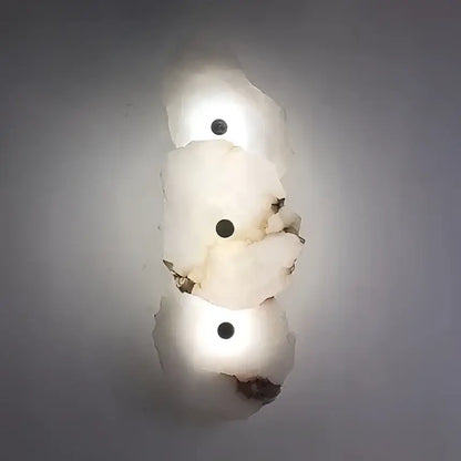Modern ivory white marble led ceiling light living room fixture